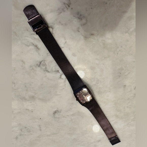 Skagen Denmark Steel mesh band watch in deep bronze MOP face, Swarovski markers - Picture 2 of 6